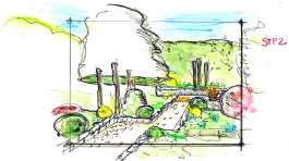 Gilbert Gartengestaltung - Gartendetail - Planansicht 