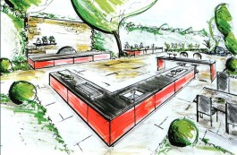 Gilbert Gartengestaltung - Gartenküche FloraCina 